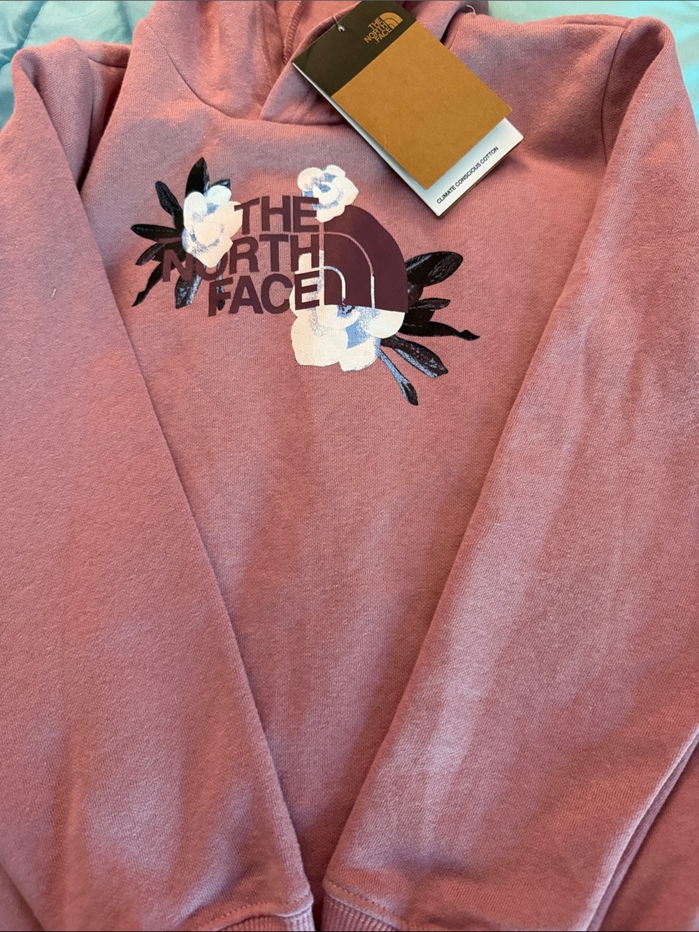 The North Face Rose Pink Floral Logo Sweatshirt